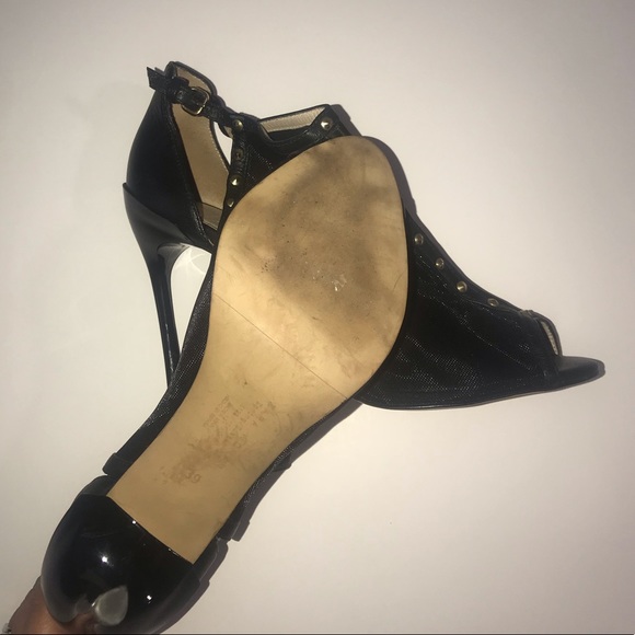 Zara Woman Black Mesh Heels Size 39 - Picture 4 of 5
